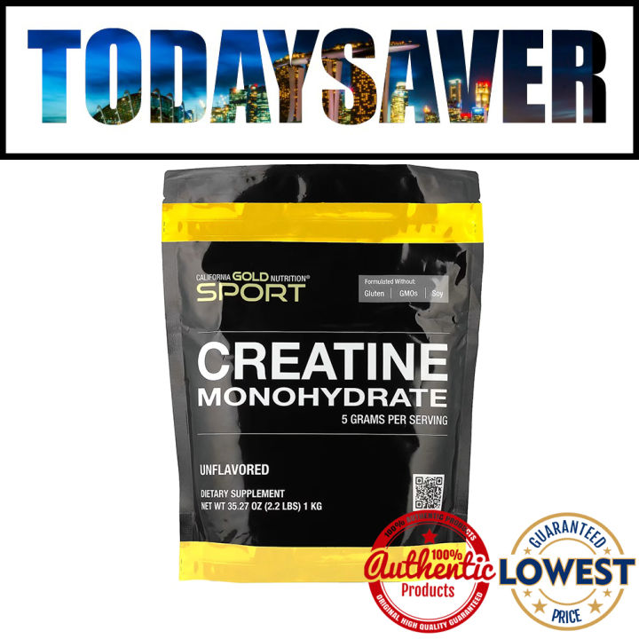 Créatine Monohydrate 454g California Gold Nutrition - Poudre Sans Arôme Pour Force Et Sport