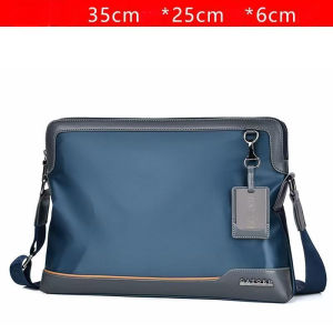 Mens Oxford Crossbody Bag Water Resistant Multi Pocket Business Shoulder Bag for Work Daily Use