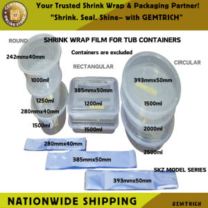 Shrink Wrap Plastic Packaging /Shrinkable Plastic Sealer Tape for Microwavable Container 1000-2500ml