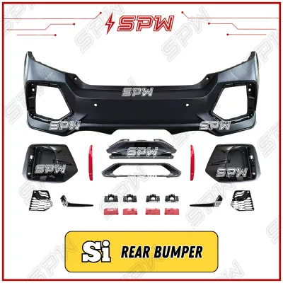 Honda Civic FC 2016-2021 Si Bodykit (Sport-Injected Style) Front Rear Bumper Body Kit Front Lip Side Skirt Rear Diffuser 10th Gen Civic 2016 2017 2018 2019 2020 2021