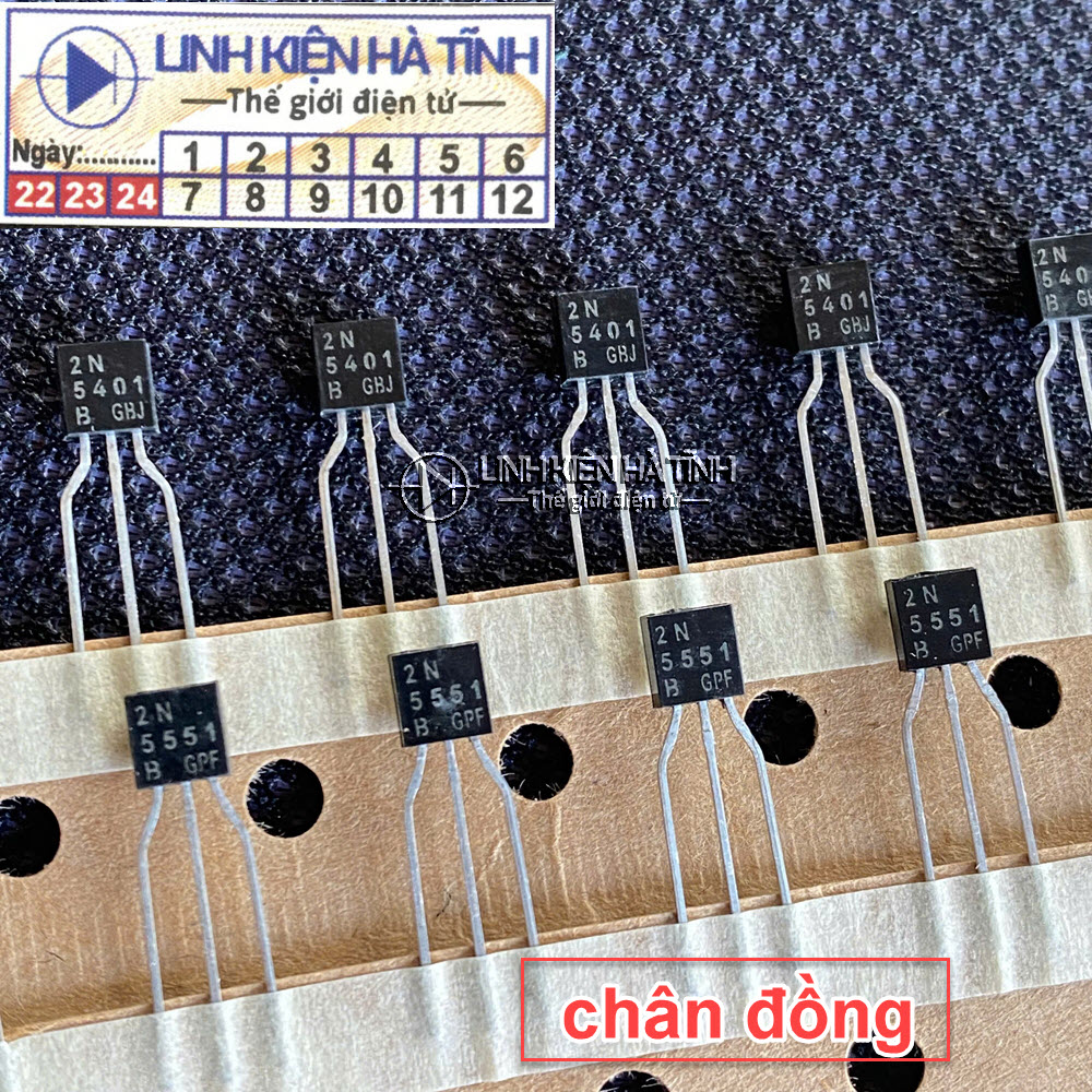 Túi 30 Cặp transistor âm thanh 2N5551 2N5401 5551 5401 nhập khẩu - BL26 - BM26