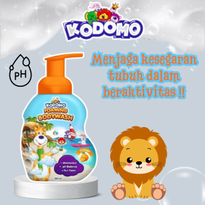 Kodomo Foaming Bodywash & Shampoo Fresh | Orange Fun Foam Sabun Mandi & Shampoo Anak 250ml