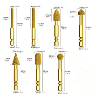 【PH Stock✅COD】💎Brazed Diamond Grinding Head Burr Bits Ball Cylindrical Bullet Shape Engraving Drill Bits Wear‑Resistant Rotary Tool Accessories for Stone Glass Ceramic Stainless Steel & Cast Iron Carving Polishing Work