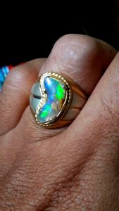 CINCIN BATU KALIMAYA MILKY KRISTAL ASLI BANTEN