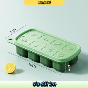 SHNGki 1 cái 8 di động cấp thực phẩm Silicone khuôn Ice lưới với nắp Ice trường hợp khay làm khuôn Băng lưu trữ hộp tái sử dụng Diy Nhà Bếp Tiện Ích