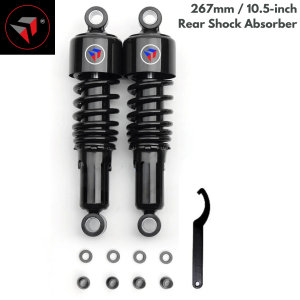 Motorcycle Rear Shock Absorbers | Lowering Kit | Adjustable Suspension Spring - 267mm 10.5-inch Rear Shock Absorber
