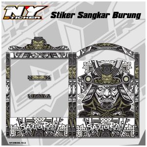 Stiker Decal SANGKAR KOTAK - Dekal Sangkar Burung Kotak Model Ebod BnR Oriq Kosan Desain 013