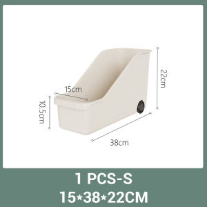 ZiinLife Multifuction Storage Box with Wheels Snack Basket Organizer Plastic Cookware Organizer for Kitchen Cabinet Room