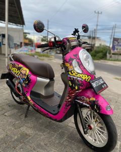Decal/Stiker Scoppy full body(Bisa ganti warna+nama+no)