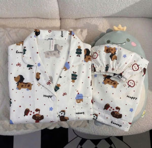 Sét bộ ngủ áo kèm quần sét pijama mặc ở nhà đi chơi xinh xắn dễ thương chất mát