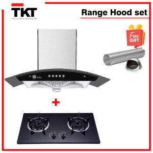 [TKT COMBO DEAL] Kitchen Hood + Gas Stove TKT-R01 + TKT-H01 Modern Design