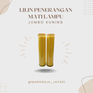 LILIN JUMBO KUNING 25CM - LILIN SEMBAYANGAN - LILIN MATI LAMPU