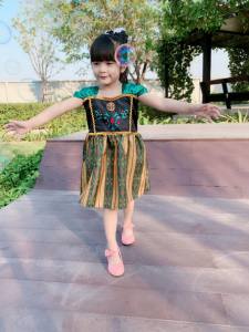 2-8ขวบ เดรสอันนา สกรีนสุดสวย ชุดเด็กผู้หญิง เสื้อผ้าเด็กผู้หญิง ชุดเด็ก ชุดเจ้าหญิง เดรสเด็กผู้หญิง [221]