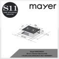 Mayer MMSS882HI/MMGH882HI  86 cm 2 Burner Stainless Steel / Glass Gas Hob 2 YEARS LOCAL MANUFACTURER  WARRANTY. 