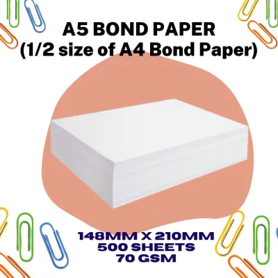 A5 Bond Paper (500 Sheet) 1/2 size