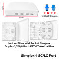 Indoor Fiber Wall Socket Simplex Duplex 1/2/4/8 Ports FTTH Fiber Optic Terminal Box. 