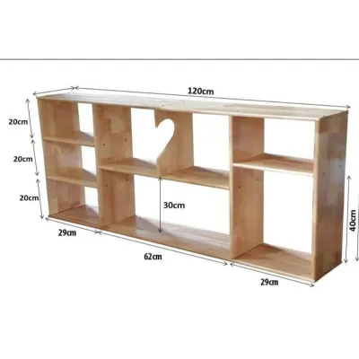 Kệ Sách Treo Tường Gỗ Cao Su Bền Đẹp