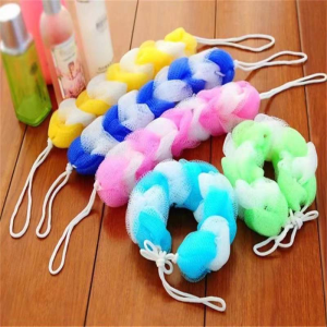 Bath Sponge Loofah Lather Mesh Pouf Shower Puff Soft Body Wash Ball Bubble Washcloth
