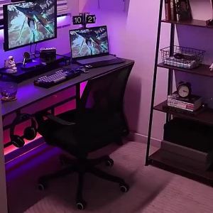 [Cozy ]Table Computer Study Desk G With Book Rack Computer Desk Living Room Office Table Spacesaving Home Furniture