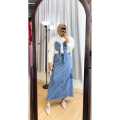 setelan wanita one set jeans / one set wanita atasan dan rok / setelan wanita import / ribon one set rok. 