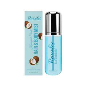 Roxelis Hair and Body Mist 50ML Coconut Milk and Vanilla Formula Helps Leave Pleasant Fragrance Supports Moisturized Skin For All Skin Types Lightweight Non Greasy For After Shower Personal Care Body Mist Spray