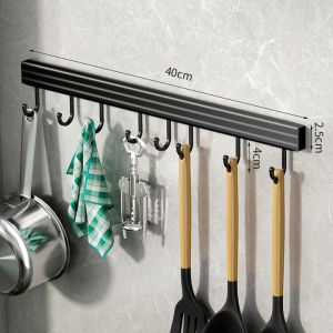 Móc Treo Đồ Nhà Bếp Dán Tường Chất Liệu Nhôm Hàng Không Cao Cấp Không Gỉ. Bảo hành 10 năm (Tặng kèm keo dán) DL10