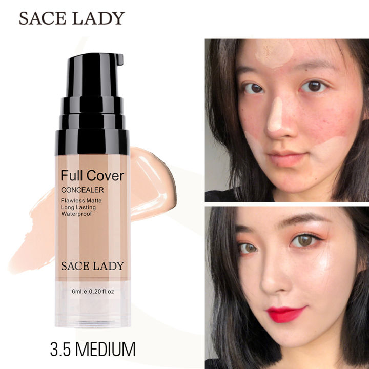 SACE LADY Concealer Full Cover Face Liquid Foundation Flawless Oil