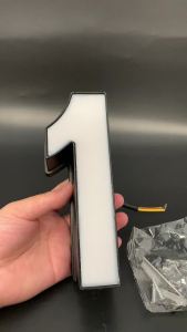 Custom House Address Sign Light 7W LED Waterproof Wall Lamp Outdoor Indoor Up Down Sconce Aluminum Warm White Modern Decorative Lighting for Porch Entrance Corridor