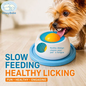 DewyBabe Pet Lick Mat Slow Feeder Interactive Toy Non Slip Durable ABS For Anjing Kucing Teeth Jaw Exercise