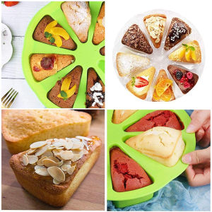 ZEEMIN Triangle Baking Mold 8 Silicone Patisserie Portion Cake Moule Gateaux Pizza Slices Pan Gateau Pastry Tools Bread Cheese Kitchen