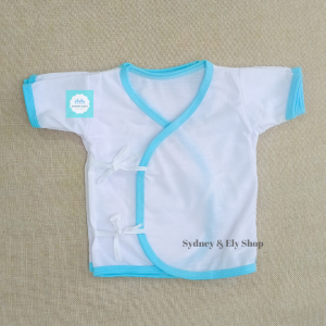 6 PCS ORDINARY BLUE Baby Newborn Tie Side Set Infant Wear Clothes Newborn Set Clothes