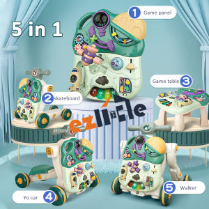 6 in 1 Musical Baby Walker Anti-Rollover Music & Toy 5 in 1 Push Walker Early Learning Adjustable speed Walker 3 in 1 Toddler Walking 17299