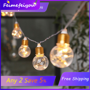 LED Strip Lighting Decorative lights 4 meters Vintage Bulbs Gold lamp Waterproof Wedding Bedroom Living Room Garden Decoration Use AAA battery power