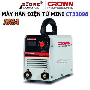 1.6-3.2mm Máy hàn điện tử CROWN CT33098 MMA-180 Công suất 6.6 KVA Máy hàn công nghiệp 200A hàn liên tục que 3.2mm