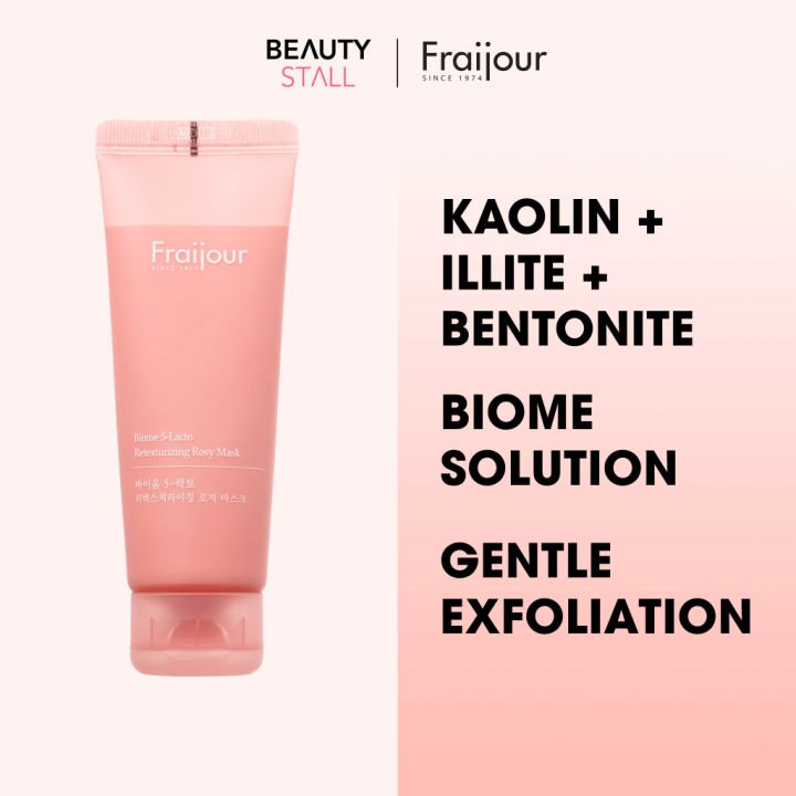 Fraijour Biome 5 Lacto Retexturizing Rosy Mask 75g | Korea Mud Mask ...