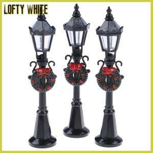 Lofty White 1 12 dollhouse Miniature Christmas Park Street โคมไฟตุ๊กตา streetlight Decor Toy