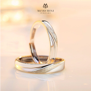 Cincin Nikah Pasangan Tunangan Lamaran Couple Perak Palladium Platinum Emas MH93