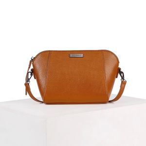 SHANGNCO Tas Wanita Ella Sling Bag Tali Panjang Kulit Sintetis Tas Selempang Resleting Kekinian