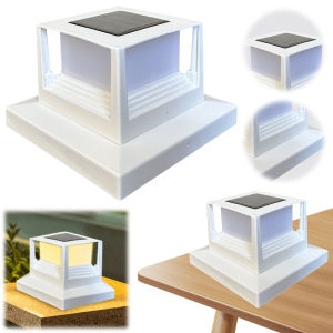 Vktech Weatherproof Solar Post Cap Lights for Garden Fence and Patio Pathway Outdoor Illumination