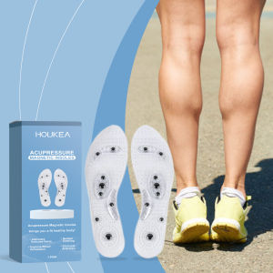 Houkea Foot Acupressure Insoles Relieve Discomfort Foot Protector Pad Durable Breathable Foot Care Massage Insoles