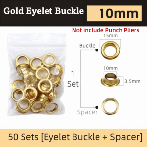JING Metal Material Metal Eyelets Kit 3/8 10mm Size Punch Pliers Manual Puncher Canvas Craft with 100 Eyelets Installation Tools Kit for Tarpaulins