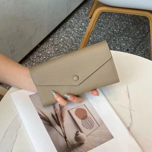 Smart King New Cowhide Long Wallet for Women Large Capacity Wallets Genuine Cow Leather Purses Envelope Slim Clutch Phone Purse㏇0706
