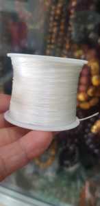Cuộn Dây Thun CO GIÃN màu Trắng xỏ vòng hạt chuỗi giá 40k/1 cuộn ạ