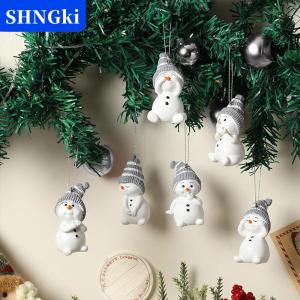 [COD] 🔥🔥🔥SHNGki 12 6pcs giáng sinh dễ thương Snowman trang trí mặt dây chuyền cho mùa đông Cây giáng sinh trang trí năm mới quà tặng giáng sinh nguồn cung cấp bên