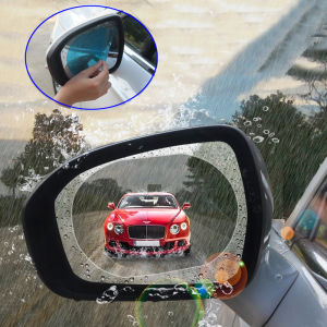 2pcs Rainproof Car Rearview Mirror Film Sticker Anti-fog Protective Film Rain Shield Replacement