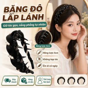 ⚡Ship Nhanh⚡Đỉnh cao đá lấp lánh băng đô nữ thời trang Rửa mặt cần thiết băng đô Không khí Hàn Quốc băng đô