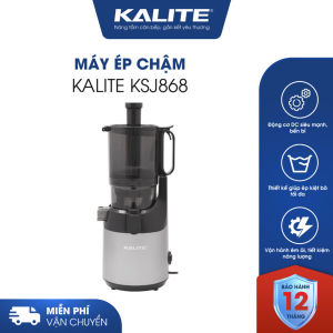 Máy Ép Chậm Kalite KSJ868 Công Suất 250w - Ống Tiếp 130mm Ép nguyên quả Vệ sinh tháo lắp dễ dàng  Hàng chính hãng -  Bảo hành 24 tháng