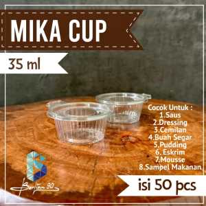 Tempat Saus Plastik 35 ml Cup Sambal Sauce Container Isi 50/Cup Puding/Cup Bumbu/Cup Kecap/Cup Sambal/Cup Es Krim