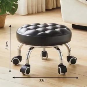OnlyF U Universal Wheel Small Stool Comfortable Sedentary Home Mobile Bench with Wheels Pulley Low Stool with Baby Round Stool T4N8K
