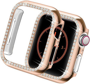 Bling Case For Apple Watch Band Ultra 2 49mm 41mm 45mm 44mm 40mm 42mm 38mm Full Cover Bumper Protective Frame Screen Protector iWatch Series 9 8 SE 7 6 5 4 3 2 se2 case